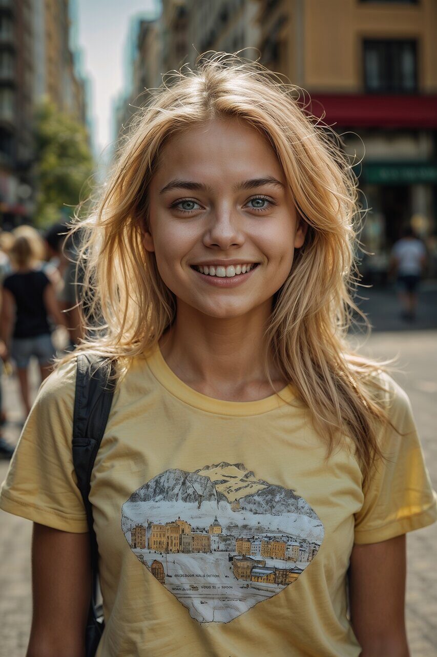 Студентка из большого города 2. Фотореалистичное изображение. Рисует нейросеть. Leonardo AI