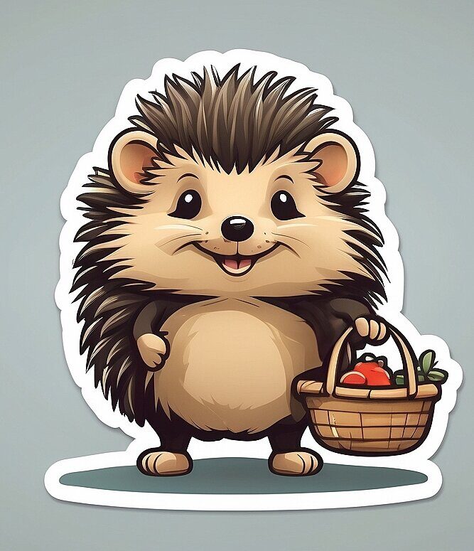 Ёжик 2 Ёжик 2. Стикер. Рисует нейросеть. Leonardo AI