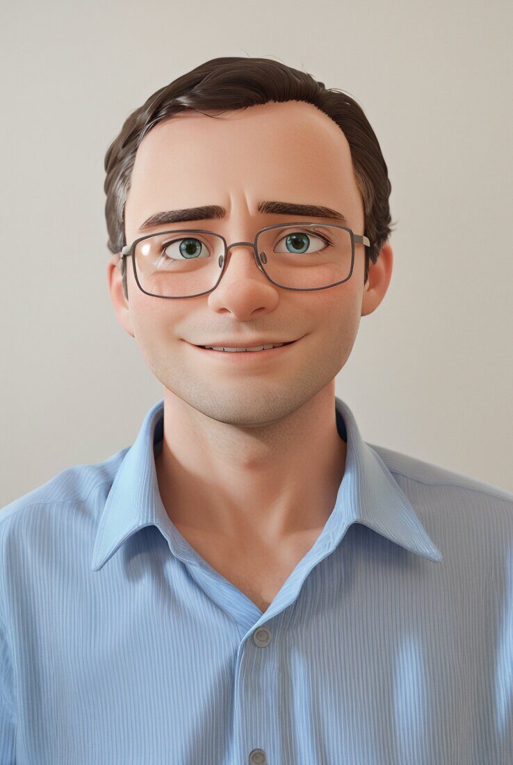 Портрет в стиле 3D-анимации. Картинка по фотографии. Рисует нейросеть. Leonardo AI