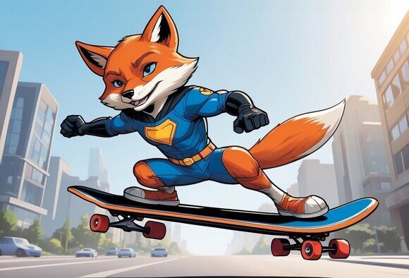 Лис-супергерой 1. Комикс. Рисует нейросеть. Leonardo AI
