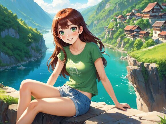 Мика в походе 1. Рисует нейросеть. Leonardo AI