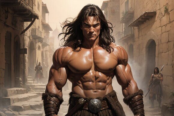 Конан-варвар 2. Рисует нейросеть. Leonardo AI